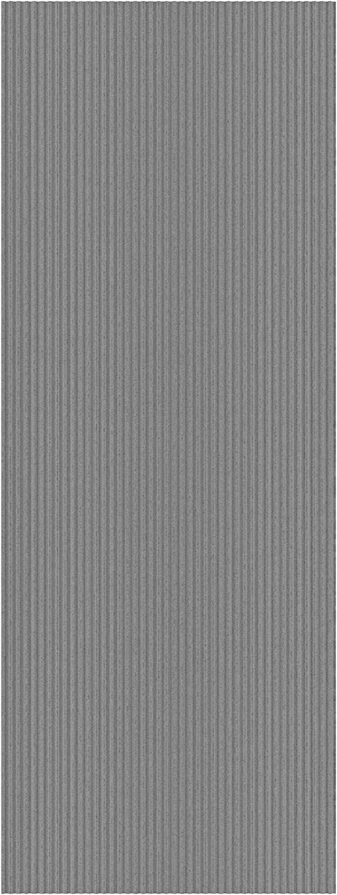 Ottomanson Non Slip Rug with Scraper Pile Durable for Indoor and Outdoor Use 2' x 5' Hallway Runner Mat - Ideal for Kitchen, Entryway, Patio & Garage - High-Traffic Carpet, Gray