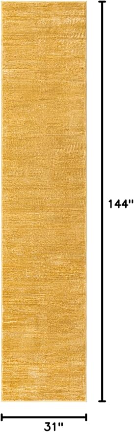 Unique Loom Finsbury Collection Area Rug - Kate (2' 7" x 12' Runner, Yellow)