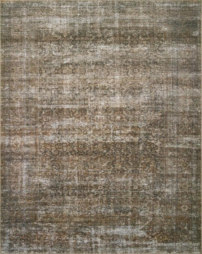 Loloi Amber Lewis Billie Collection, Tobacco & Rust 2'-6" x 9'-6" Area Rug – Antique & Distressed Accent Rugs for Living Room, Bedroom, Entryway & Hallway, No Shed High Traffic Area Home Decor Rug