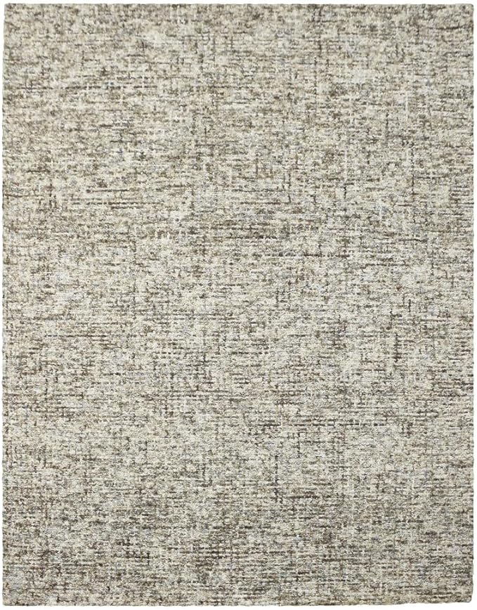 Hand Tufted Wool ECO-Friendly Area Rugs - 4'x6', Rectangle Shape, Dark Brown & Beige, Solid Plain Design, High Pile Handmade Area Rugs for Living Room, Bed Room (KWC111)