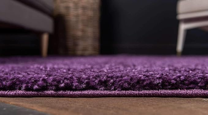 Unique Loom Solo Collection Area Rug - Calabasas (5' 3" x 7' 7" Rectangle, Violet)