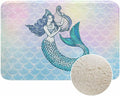 Mermaid with Harp Bath Rugs Microfiber Bathroom Mat Soft Plush Shaggy Shower Mat for Bathroom Fluffy Comfortable Water Absorbent Carpet Non-Slip Machine Washable 20"X30"