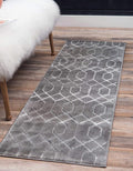 Marilyn Monroe Glam Collection Area Rug - Trellis (2' x 6' 1" Runner, Gray Silver/ Silver)