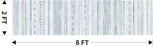 2x8 Runner Rug Machine Washable Non Slip Area Rug Distressed Neutral Moroccan Boho Rug Ultra Soft Floor Runners for Hallways for Entryway Laundry Room Kitchen, Blue