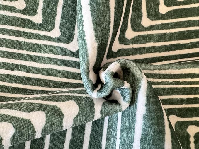 GLN Rugs Contemporary Collection - Machine Washable Area Rug, Contemporary Washable, Non Slip, Low Pile Chenille Rug, Living Room, Bedroom, Kitchen Rug (5' x 7' Beige Green)