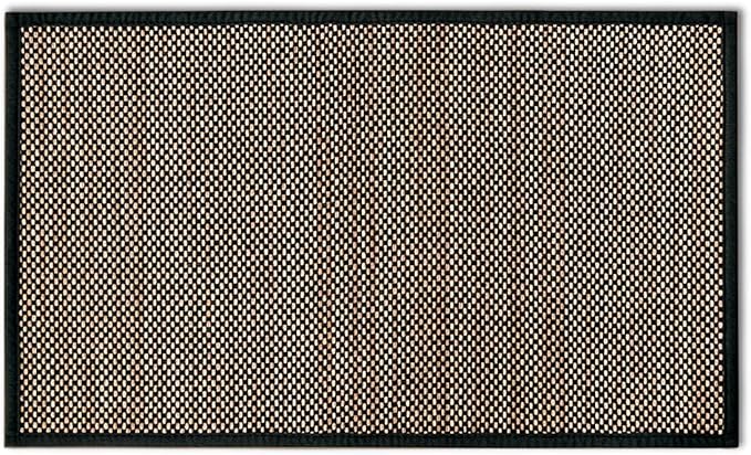 Artoid Mode Washable Non Skid Kitchen Rugs and Mats Doormat, Absorbent Door Mat Rugs for Kitchen Floor Front of Sink Hallway Black 17x29 Inch