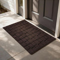 Front Door Mat Outside Entrance, Outdoor Indoor Door Mats for Entryway, Entrance, Entry, Patio, Waterproof Non Slip Doormat, Low-Profile, 24" × 35“, Coffee