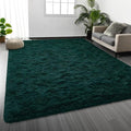 Large Shag Area Rugs 8 x 10, Plush Fuzzy Rugs for Living Room, Ultra Soft Fluffy Furry Rug for Bedroom, Indoor Carpet Nursery Rugs for Kids Room Home Decor, Deep Green