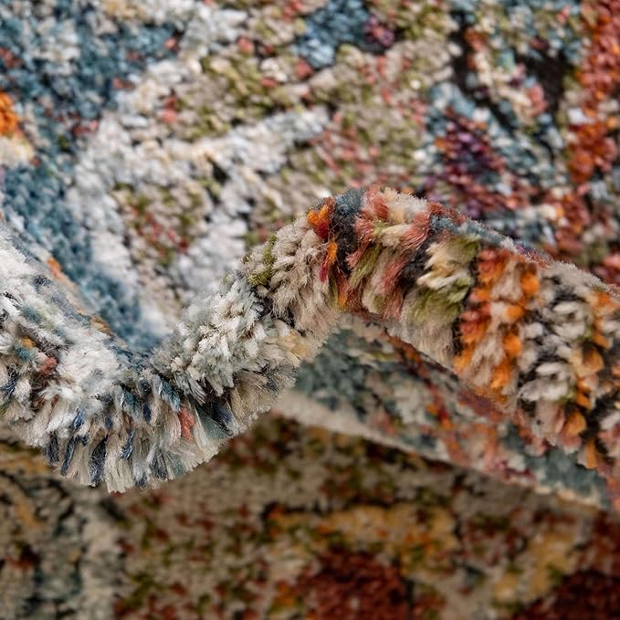 Unique Loom Isabella Collection Area Rug - Rossellini (7' 10" Round, Rust Red/ Beige)