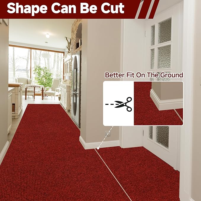 jxgzyy Red Carpet Runner for Party, 2'11" x 9'10" Non Slip Runner Rug, Heavy Duty Indoor Outdoor Floor Mat for Wedding, Hollywood Movie Award Ceremony Decoration