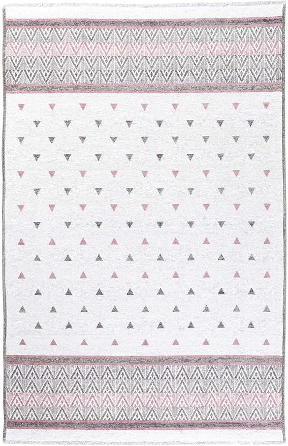Alfa Rich 3x10 Mauve Gray Off White Washable Area Rugs for Living Room Hallway Kitchen Decor Runner