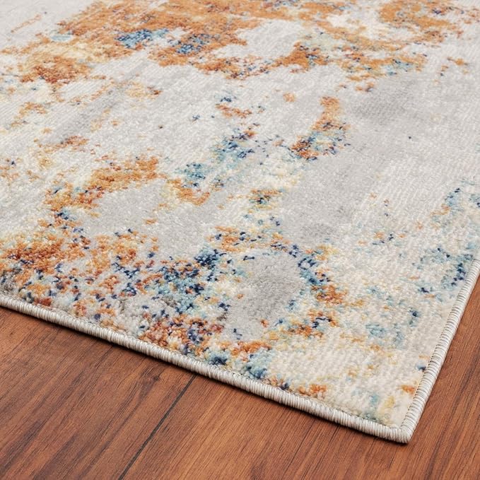 LUXE WEAVERS Euston Collection Multi 2x3 Modern Abstract Area Rug