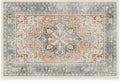 RUGGABLE Washable Vintage Area Rug – Kamran Coral 3x5, Stain-Resistant, Non-Slip – Small Machine Washable Rugs for Living Room, Bedroom, Hallway, Entryway & Office–with Cushioned Pad