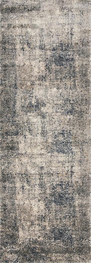 Loloi Teagan Collection TEA-05 Denim/Slate 11'-6" x 15' Area Rug, Large, Soft Neutral Rug, High-Traffic for Living Room, Bedroom, Home Office, Dining Area