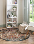 Unique Loom Isabella Collection Area Rug - Adjani (7' 10" Round, Multi/ Beige)