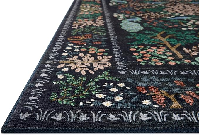 Loloi Rifle Paper Co. Canopy Collection CNP-05 Charcoal 2'-3" x 5' Accent Rug