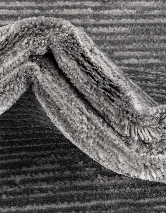 Unique Loom Finsbury Collection Area Rug - Kate (2' x 6' 1" Runner, Gray/ Ivory)
