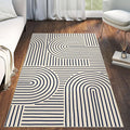 3x5 Washable Area Rug - Small Entryway Rug Indigo Non-Slip Abstract Rainbow Kitchen Rugs Modern Boho Carpet Throw Rugs for Living Room Bedroom Bathroom Dorm Nursery Room Home Decor