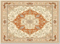 Orange Bohemian Rectangular Area Rugs for Living Room Bedroom 5 x 8 ft Vintage Farmhouse Floral Pattern Non-Shedding Soft Low Pile Rug Non Slip Washable Rug for Nursery Entryway Playroom
