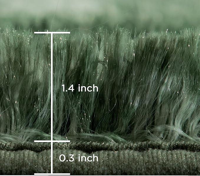 Andency Soft Area Rugs for Living Room Bedroom, 5x8 Fluffy Shaggy Bedside Rug, Non-Slip Large Shag Fuzzy Plush Carpets for Bedroom Kids Dorm Nursery Home Decor Aesthetic, Tie-Dyed Army Green