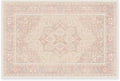 RUGGABLE Washable Area Rug – Kamran Soft Pink 2x3, Stain-Resistant, Non-Slip – Small Machine Washable Rugs for Living Room, Bedroom, Hallway, Entryway & Bathroom–with Standard Pad