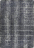 Hand-Tufted 100% Wool Area Rug – Unique Modern Geometric Grid Pattern, Soft Plush Textured Carpet for Living Room, Bedroom, Dining Room & Entryway (Smoke, 8' x 12')