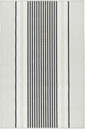 Dash & Albert Gunner Stripe Machine Washable Rug, 6 X 9 Feet, Grey Stripe Pattern