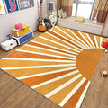 Rainbow Sun Area Rug,5x6ft,Boho Kids Room Area Rug, Living Room Decorative Rainbow Rug for Kids Girls Boys Bedroom, Living Room, Classroom, Office Non-Slip Washable