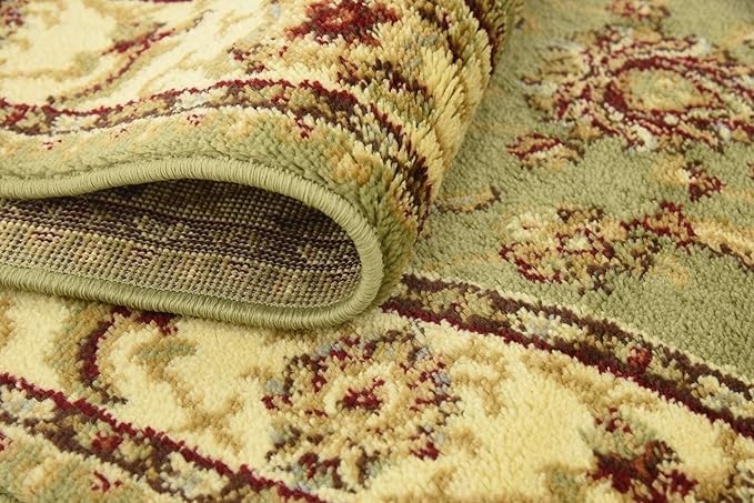 Unique Loom Voyage Collection Traditional Oriental Classic Intricate Design Area Rug (2' 2 x 6' 0 Runner, Green/Ivory)