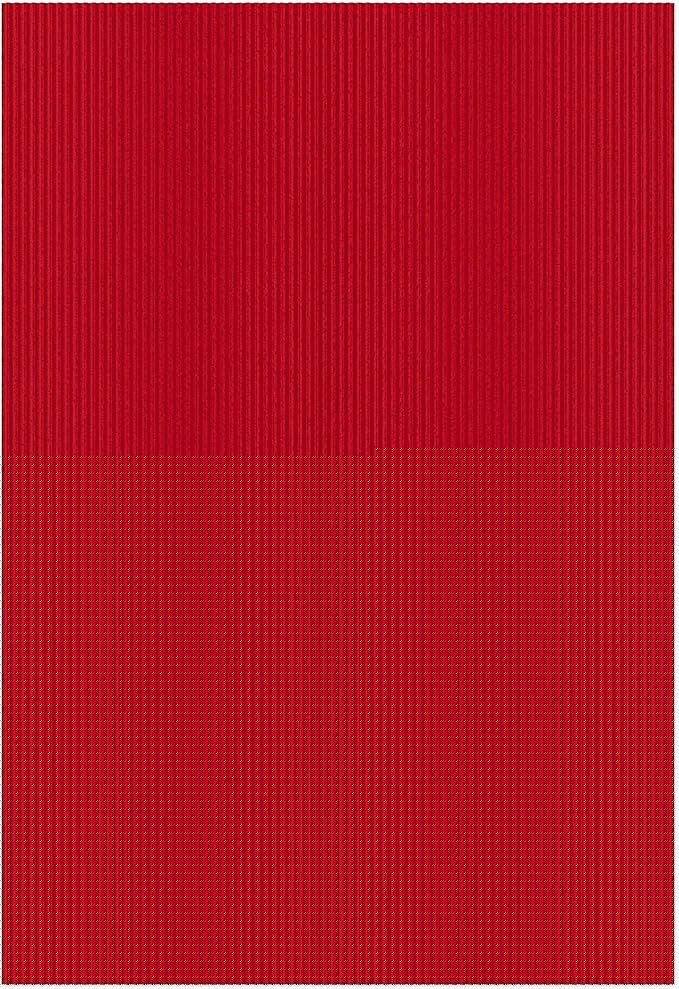 Ottomanson 6'6" x 36' Hallway Runner with Scraper Pile Extra Durable Non-Slip Rug Mat for Indoor & Outdoor Use - Ideal for Kitchen, Entryway, Patio & Garage - High-Traffic Carpet, Red