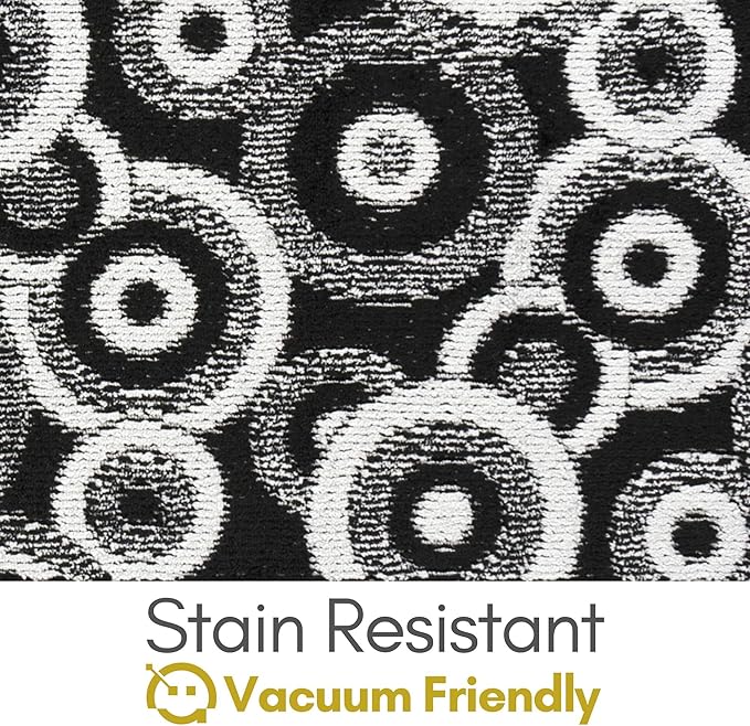 24 ft Extra Long Black Hallway Runner Rug | Non-Slip & Machine Washable | Custom Cut to Size 2'3" x 24' (Runner) | REMNAZ