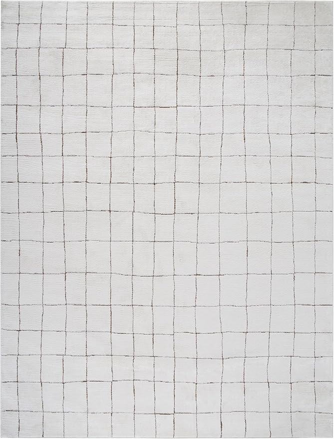 Livabliss x Our PNW Home Cascade Minimalist Area Rug, 9'2" x 12', Ivory