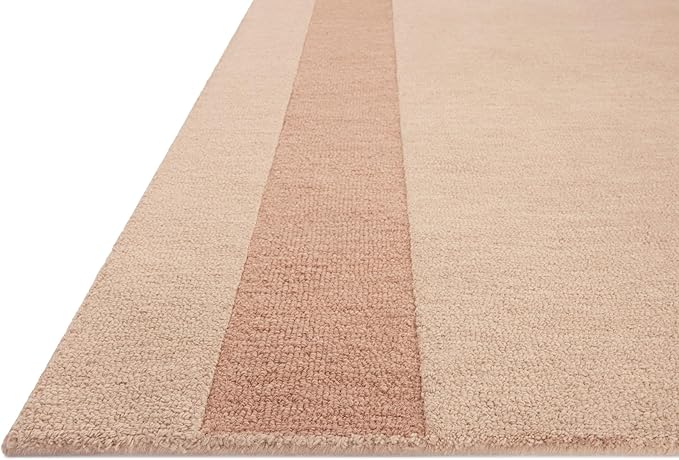 Loloi Leanne Ford Craven Collection CVN-01 Blush/Rose 9'-3" x 13' Area Rug Geometrical, Patterned, Neutral, Living Room, Bedroom, Dining Room
