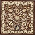 Unique Loom Espahan Collection Area Rug - Cape Cod (7' 10" Square, Brown/ Beige)