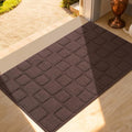 Front Door Mat Outside Entrance, Outdoor Indoor Door Mats for Entryway, Entrance, Entry, Patio, Waterproof Non Slip Doormat, Low-Profile, 20" × 31.5“, Coffee