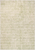 Hand-Tufted 100% Wool Area Rug – Unique Modern Geometric Grid Pattern, Soft Plush Textured Carpet for Living Room, Bedroom, Dining Room & Entryway (Light Green, 6' Round)