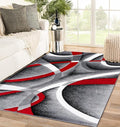 Persian Area Rugs 2305 Gray 4 ft x 5 ft Modern Abstract Area Rug