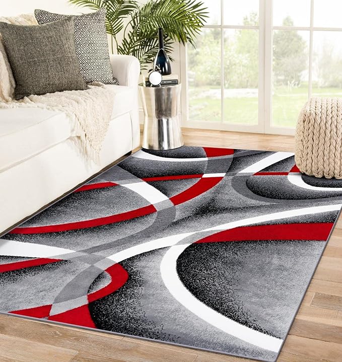 Persian Area Rugs 2305 Gray 8x11 Abstract Area Rug, 8 x 11 ft