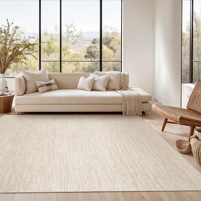 Valenrug Washable Rugs 5x7 - Stain Resistant 5x7 Area Rugs for Living Room, Non Slip Backing Gradient Printed Rugs for Bedroom, Foldable Machine Washable Area Rug(5'x7', Brown)