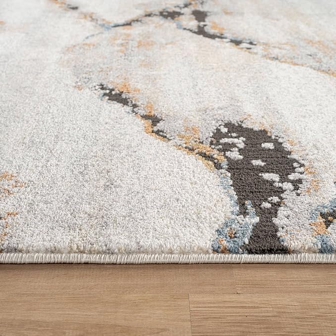Rugshop Contemporary Gray Striated Area Rug Durable, Kid & Pet Friendly 2' 3" x 8' Runner Ideal for Hallway, Kitchen, Entryway, or Behind The Sofa