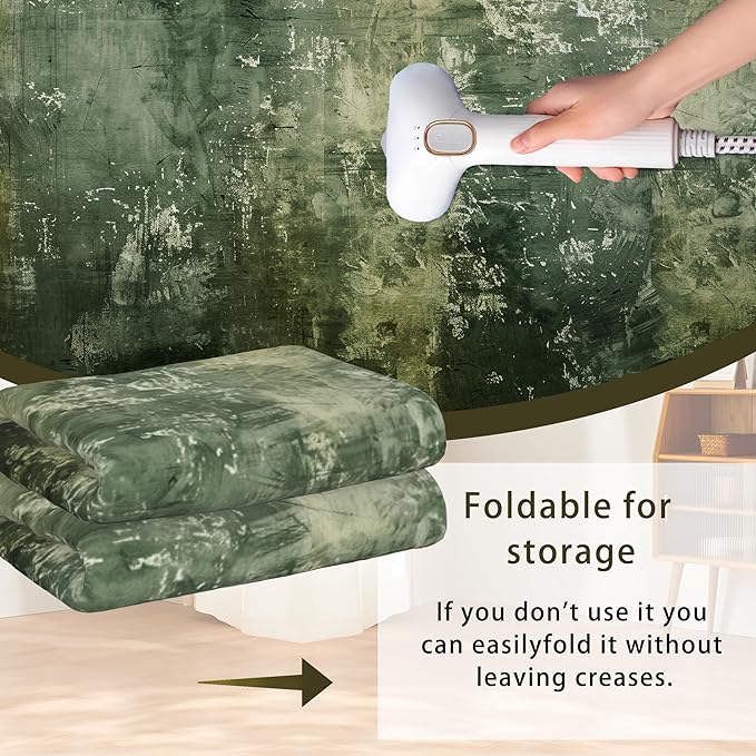 Green Vintage Distressed Carpet for Living Room, 5x7 Non-Slip Washable Low Pile Abstract Design Rug, Space Saving Area Rug for Bedroom, Dining Room