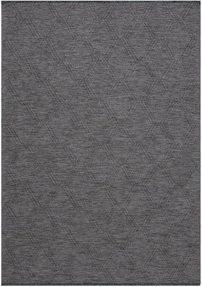 LUXE WEAVERS Modern Farmhouse Smoke 5x7 Washable Area Rug, Anti-Slip Diamond Pattern Carpet