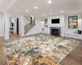 Keen Home Design Area Rugs - 9x12 Non-Shedding, Abstract Rugs for Kitchen, Living Room, Bedroom, Dining Room, Entryway - Size: 9'2" x 11'11", Multi