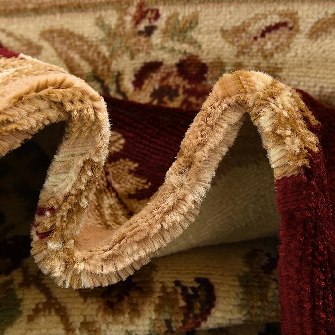 Unique Loom Versailles Collection Traditional Classic Floral Motif Area Rug (10' 0 x 14' 0 Rectangular, Burgundy/Ivory)