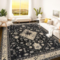 Istana 9x12 Area Rug - Black 9 x 12 Area Rugs for Living Room - Foldable 9x12 Rugs for Bedroom - Stain Resistant Washable Rug - Eco-Friendly Area Rugs Living Room