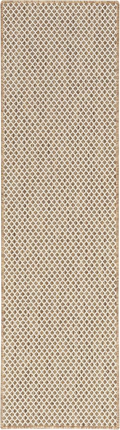 Nourison Home Courtyard Jute Ivory 2' x 6' Area Rug - Easy Clean, Non Shedding, Bed Room, Living Room, Dining Room, Kitchen (6' Runner)