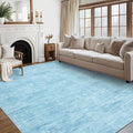 Garvee 8x10 Dining Room Rugs for Under Table, Machine Washable Area Rugs for Bedroom Non Slip Non Shedding Modern Solid Color Carpet, Stain Resistant Mats for Living Room, Light Grey