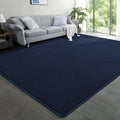 Large Modern Area Rugs for Living Room Bedroom, 7x10 Feet Navy Blue Ultra Soft Solid Thickened Memory Foam Indoor Minimalist Carpets, Non-Slip Comfy Rugs for Boys Girls Nursery Kids Room Home Décor