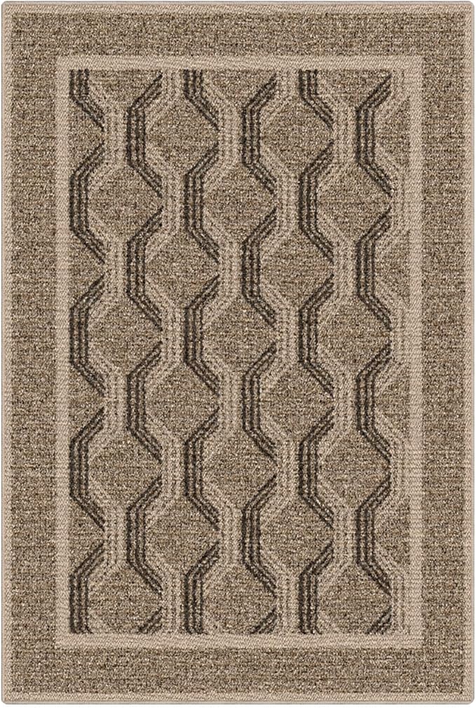 LUMI 5x8 Washable Area Rug for Living Room, Ultra Soft Modern Abstract Rugs Non Slip with Rubber Backing, Low Profile, High Traffic, Stain Resistant Carpets, Ideal for Bedroom, Dining Room, Indoor