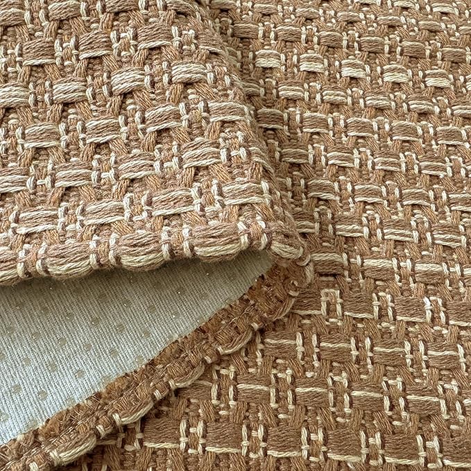 Entryway Rug,Indoor Door Mat 2x3 ft Small Area Rugs,Boho Style Braided Rug,Neutral Solid Rugs,Entrance Doormat for Front Porch,Bathroom,Kitchen,Bedroom,Light Brown